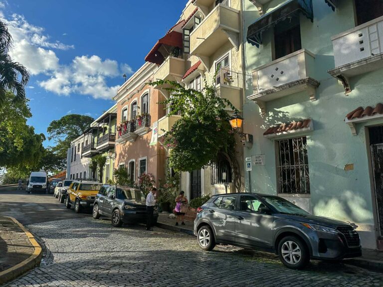 The Streets of Old San Juan are lined with colorful buildings