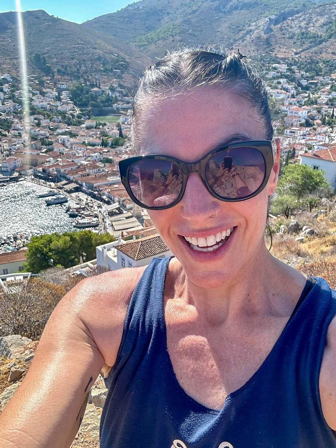 View of Hydra Harbor