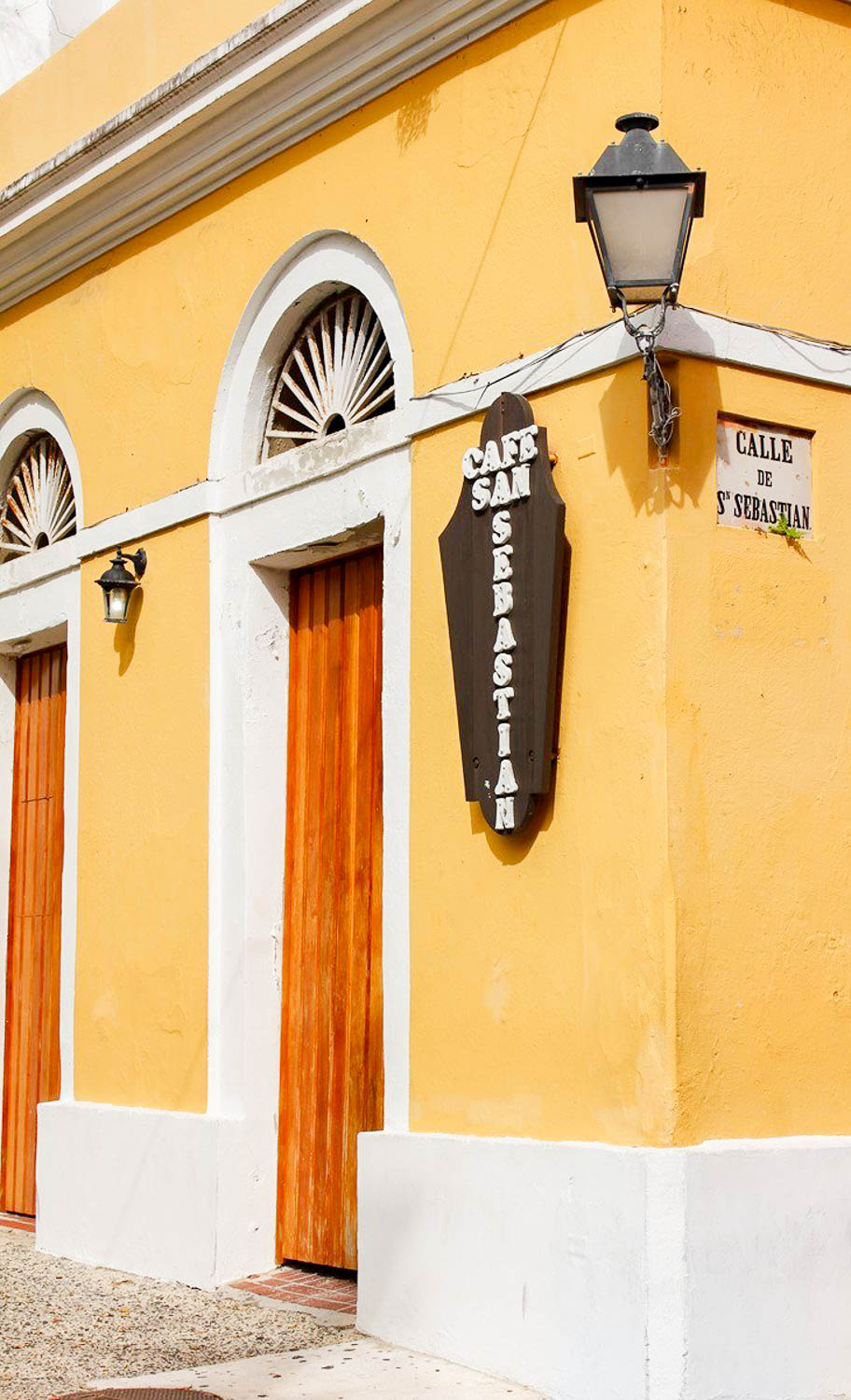 Calle San Sebastián street in historic district (Old San Juan, Puerto Rico)