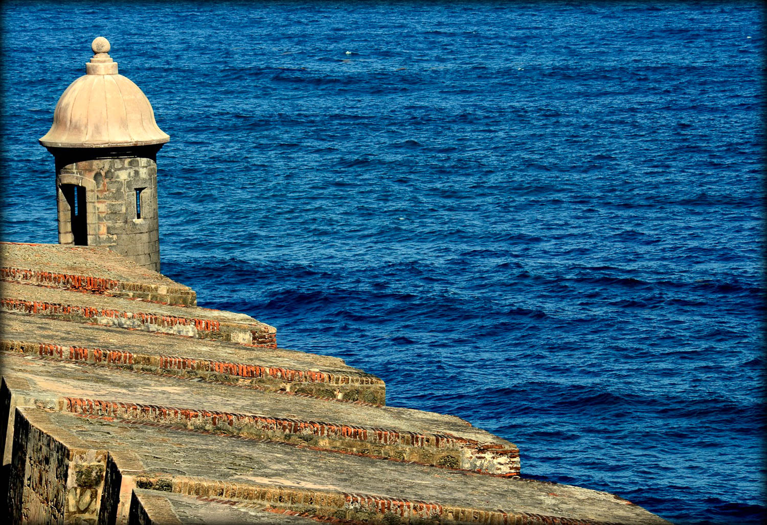 Atlantic Ocean view from Castillo San Cristóbal walls (Old San Juan, Puerto Rico)
