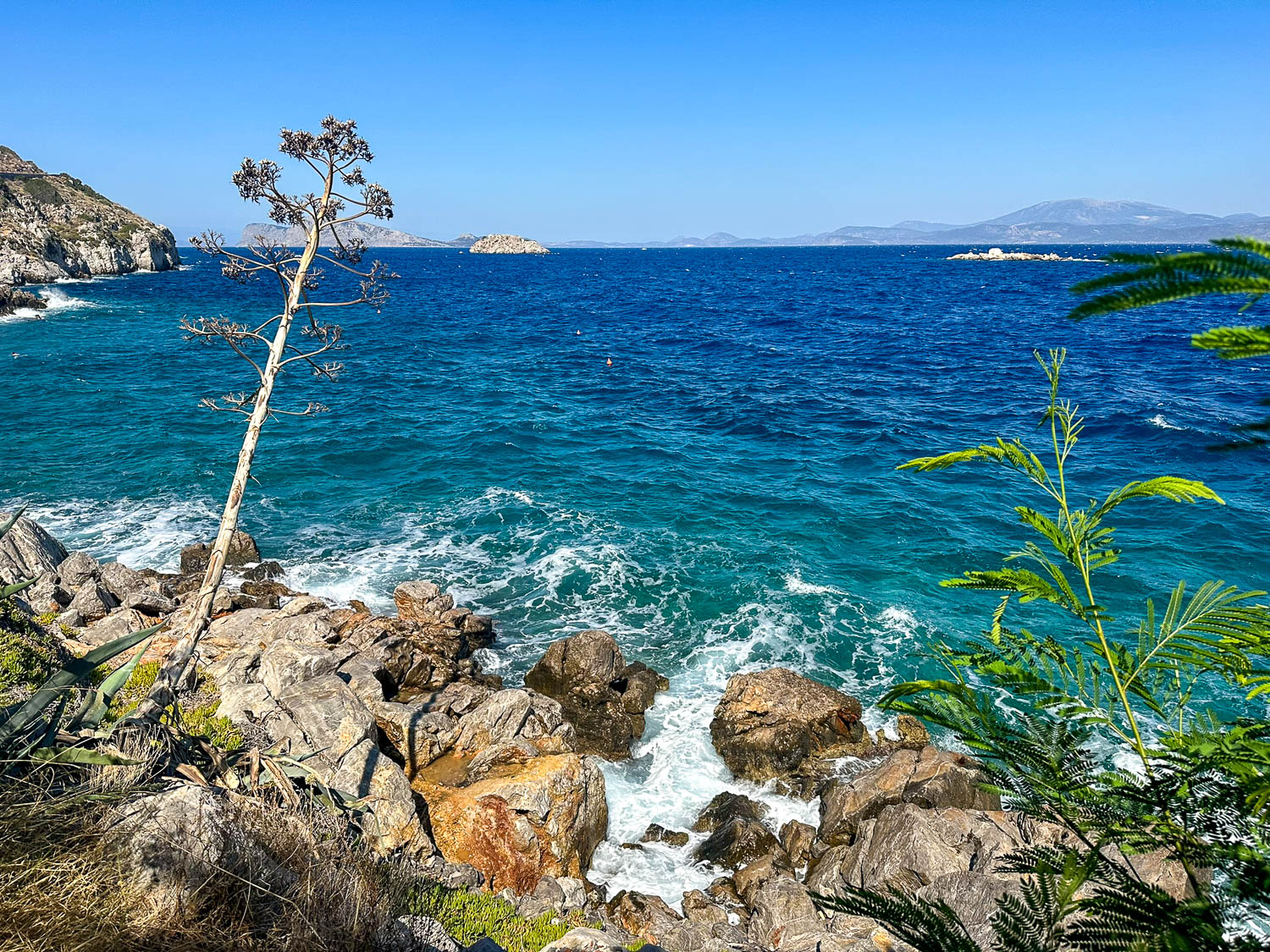Hydra’s northern coastline Greece