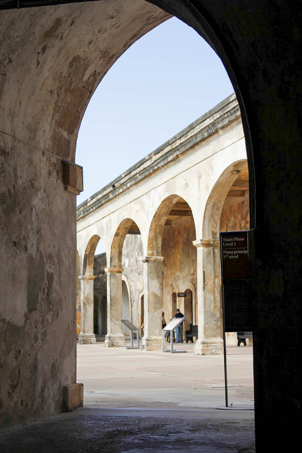 Interior courtyard of Castillo San Cristóbal fortress (Old San Juan, Puerto Rico)