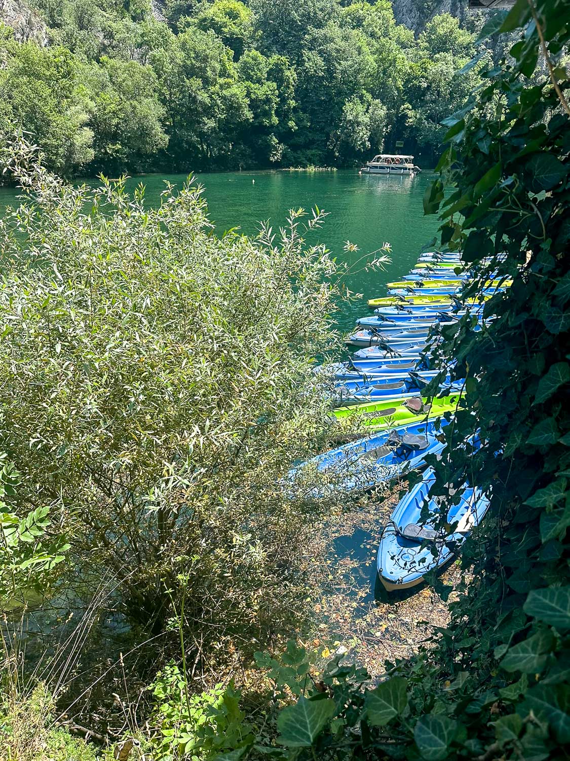 Kayaks, Matka Canyon, North Macedonia