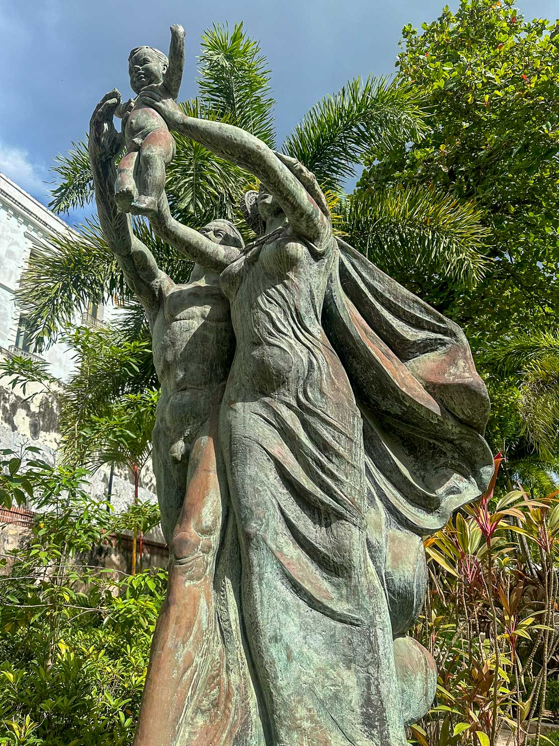 Historic monument along Paseo de la Princesa promenade (Old San Juan, Puerto Rico)