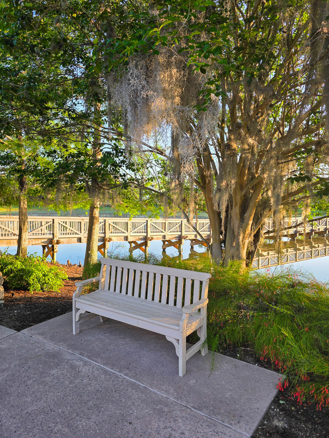Landscaped grounds at Disney’s Saratoga Springs Resort near Lake Buena Vista