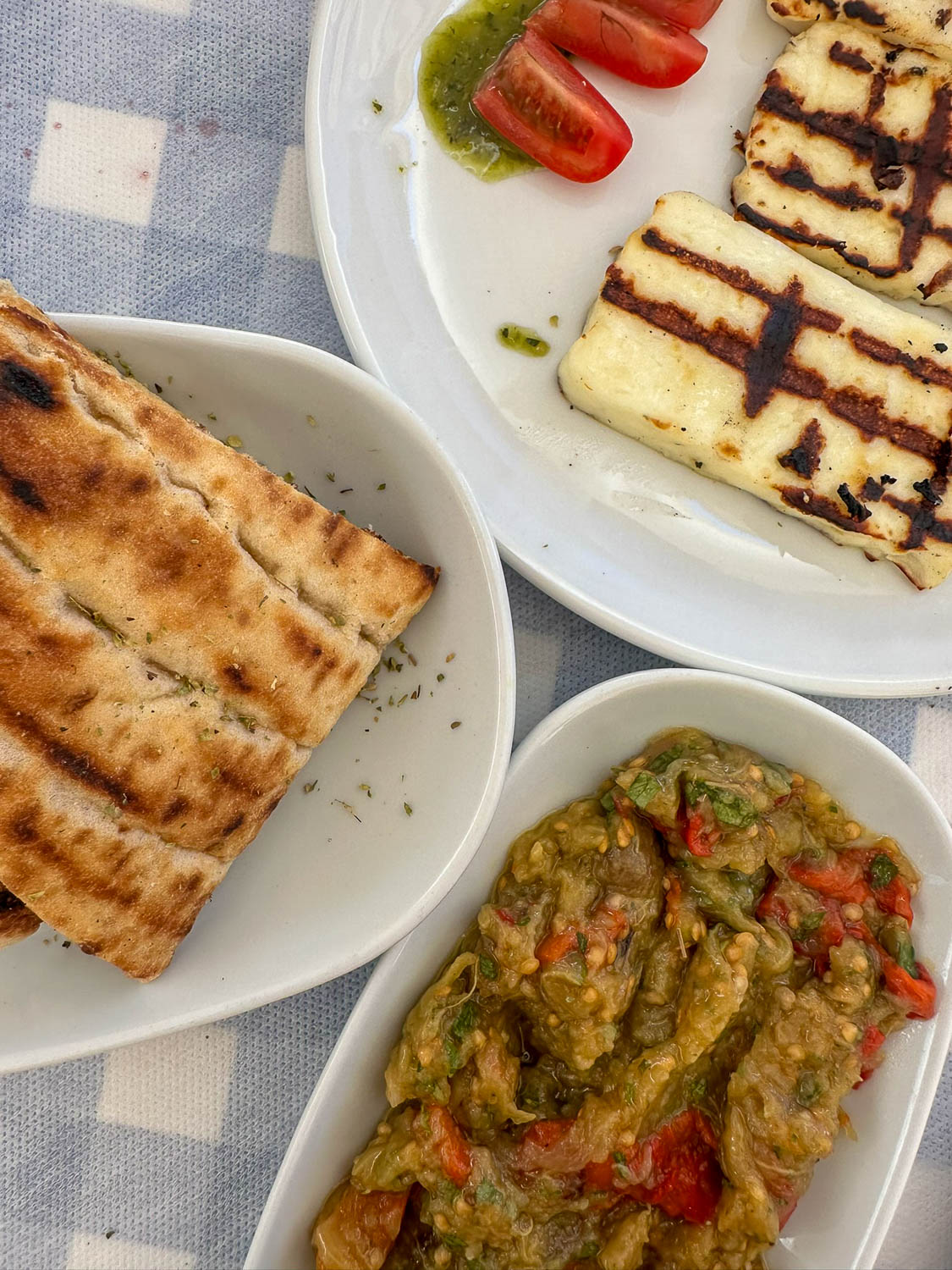 Traditional Greek appetizers from Piato Hydra Town, Greece