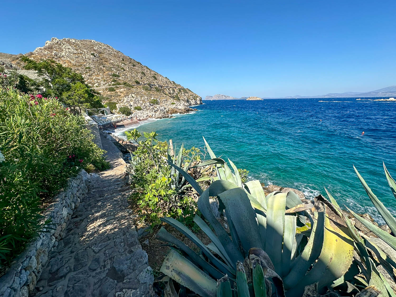 View toward Kaminia Beach Hydra, Greece