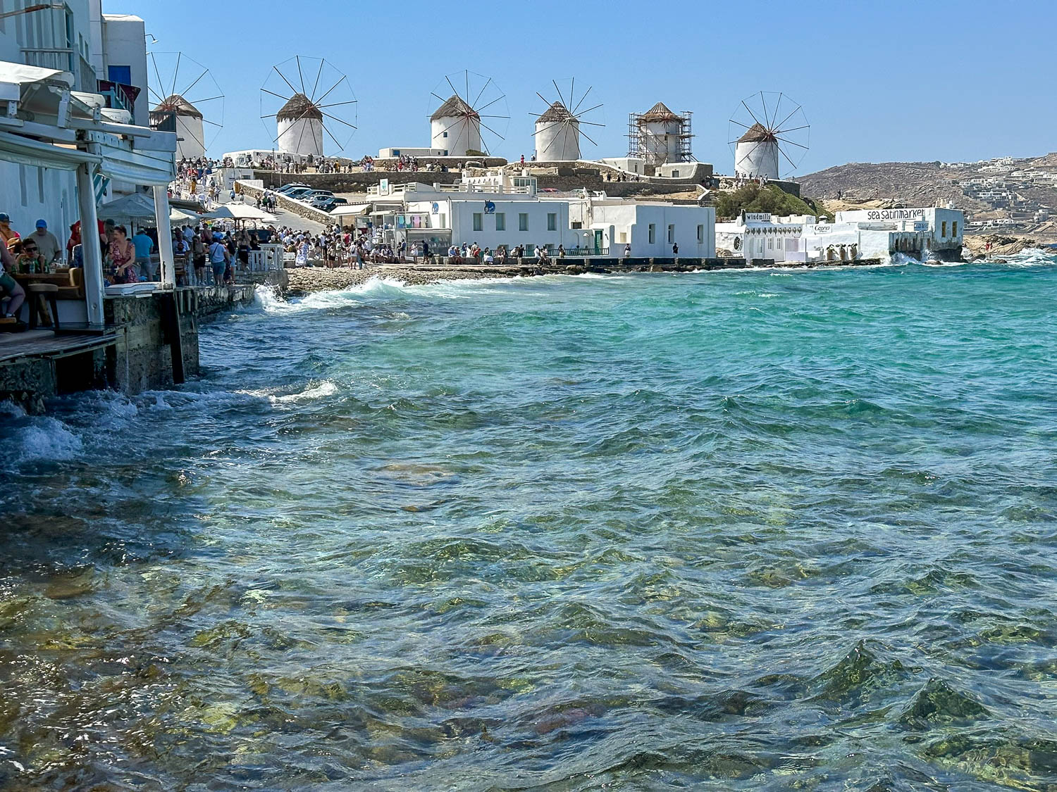 The famous windmills of Mykonos