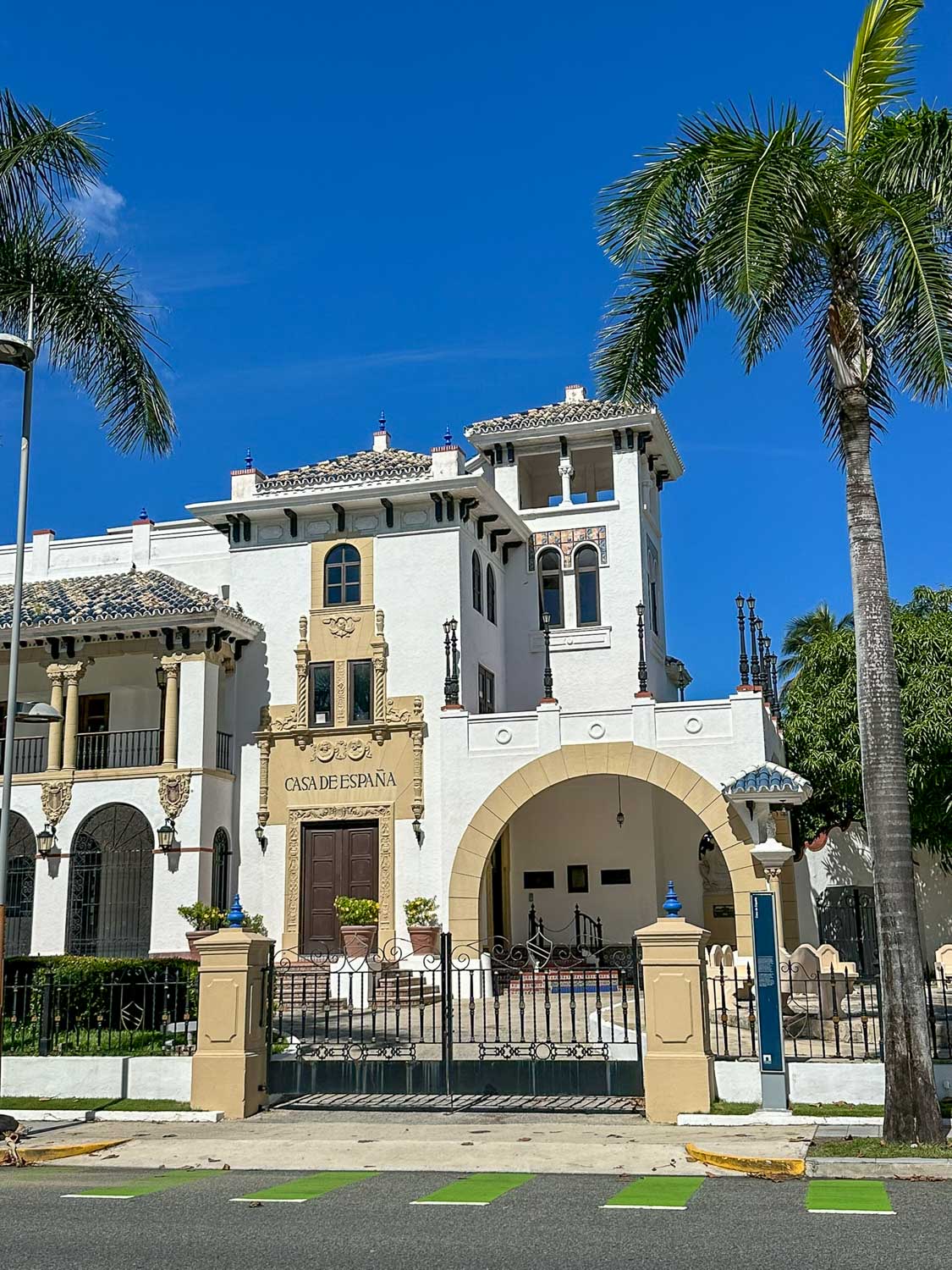 Historic façade of Casa de España along the Capitol District (San Juan, Puerto Rico)