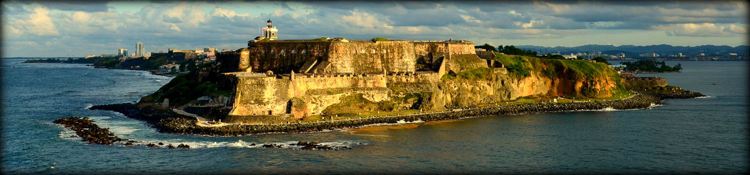 Castillo San Felipe del Morro fortress walls overlooking the Atlantic (San Juan, Puerto Rico)