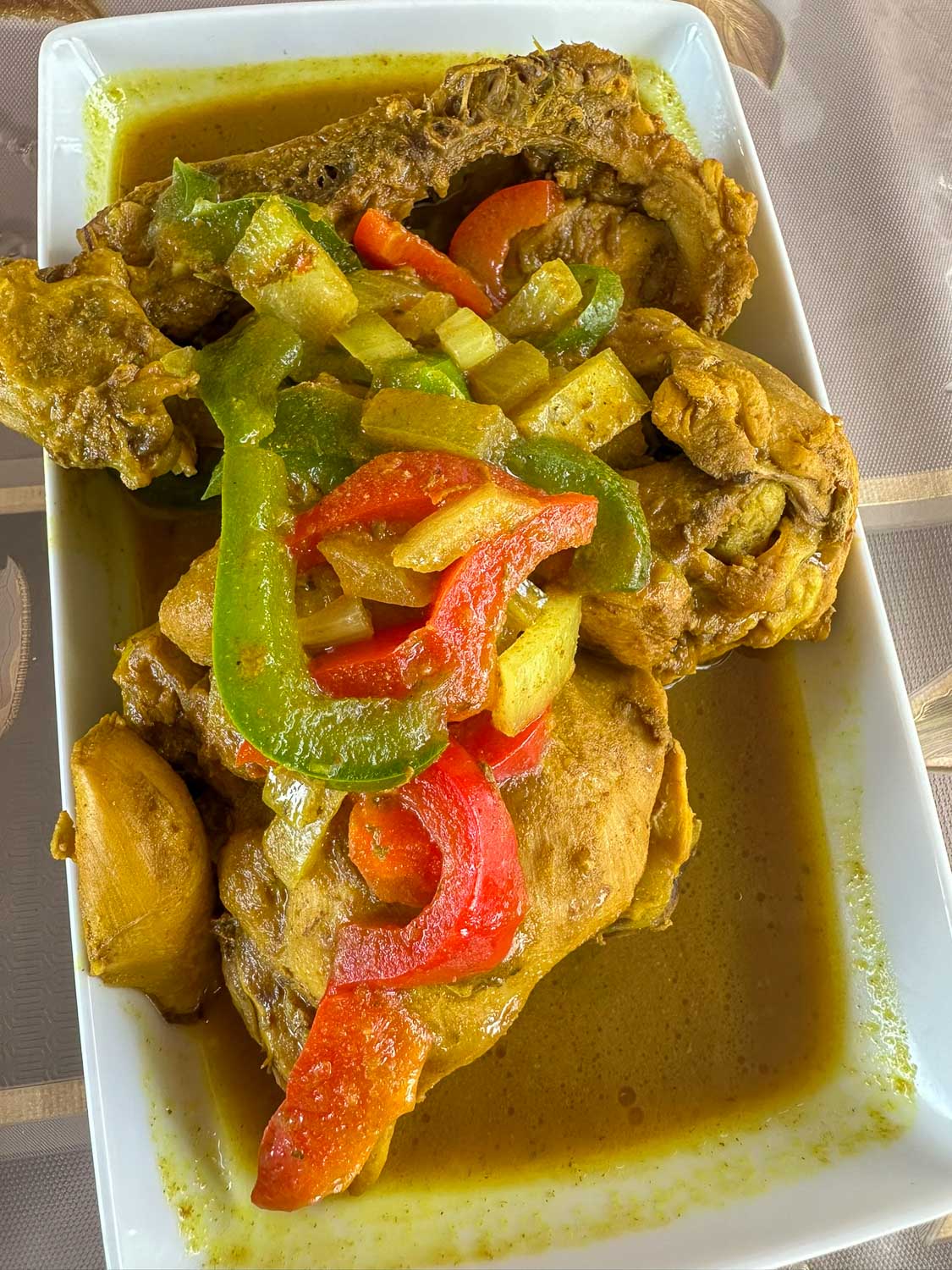 Chicken curry at Francis Restaurant Marigot, Saint Martin