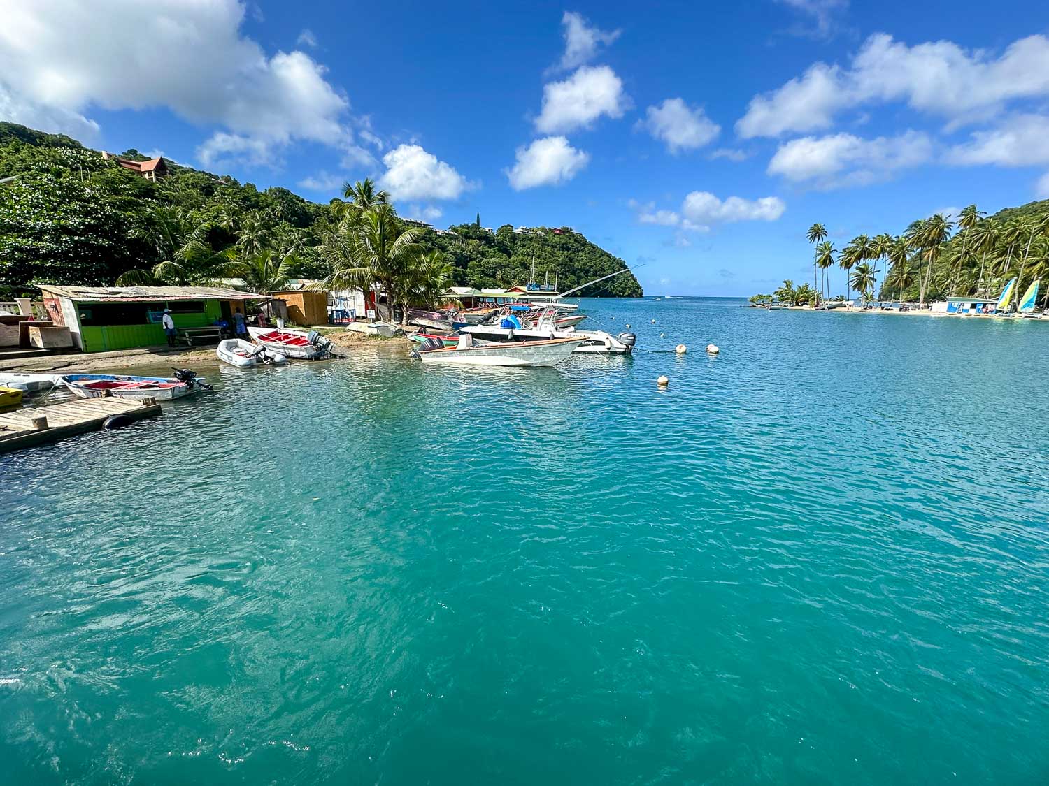 Crystal-clear Caribbean waters St. Lucia