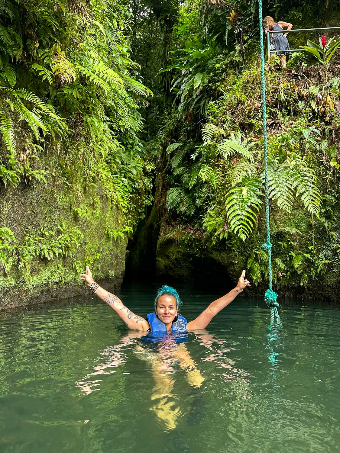 Dramatic interior view of Titou Gorge in Dominica