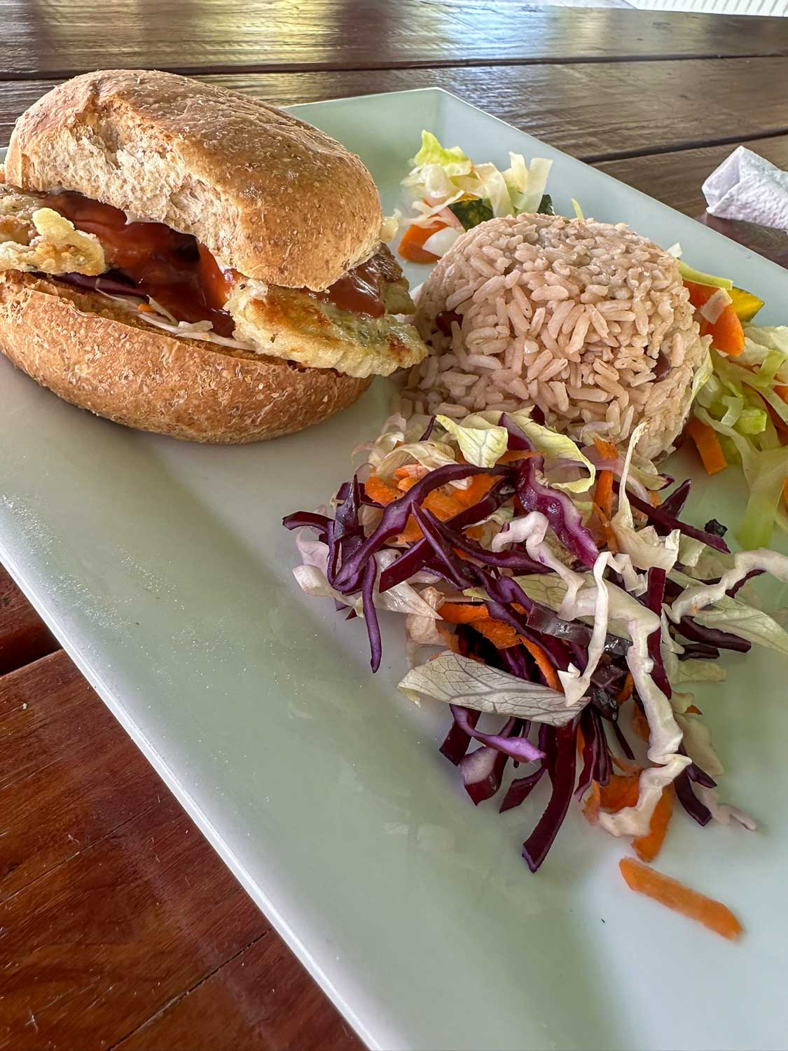 Millaz Beach Bar chicken sandwich Antigua