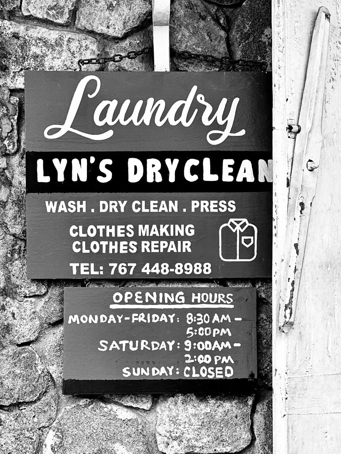 The modern conveniences of Roseau Dominica