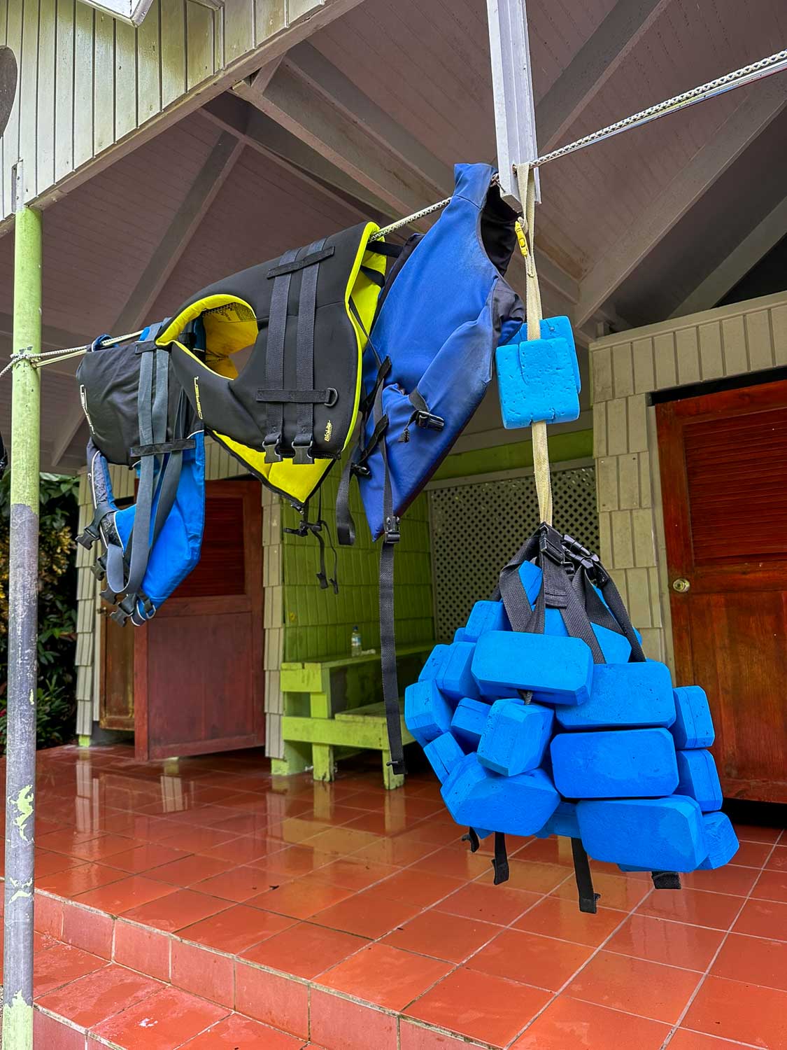 Life vest rental area at the entrance to Titou Gorge