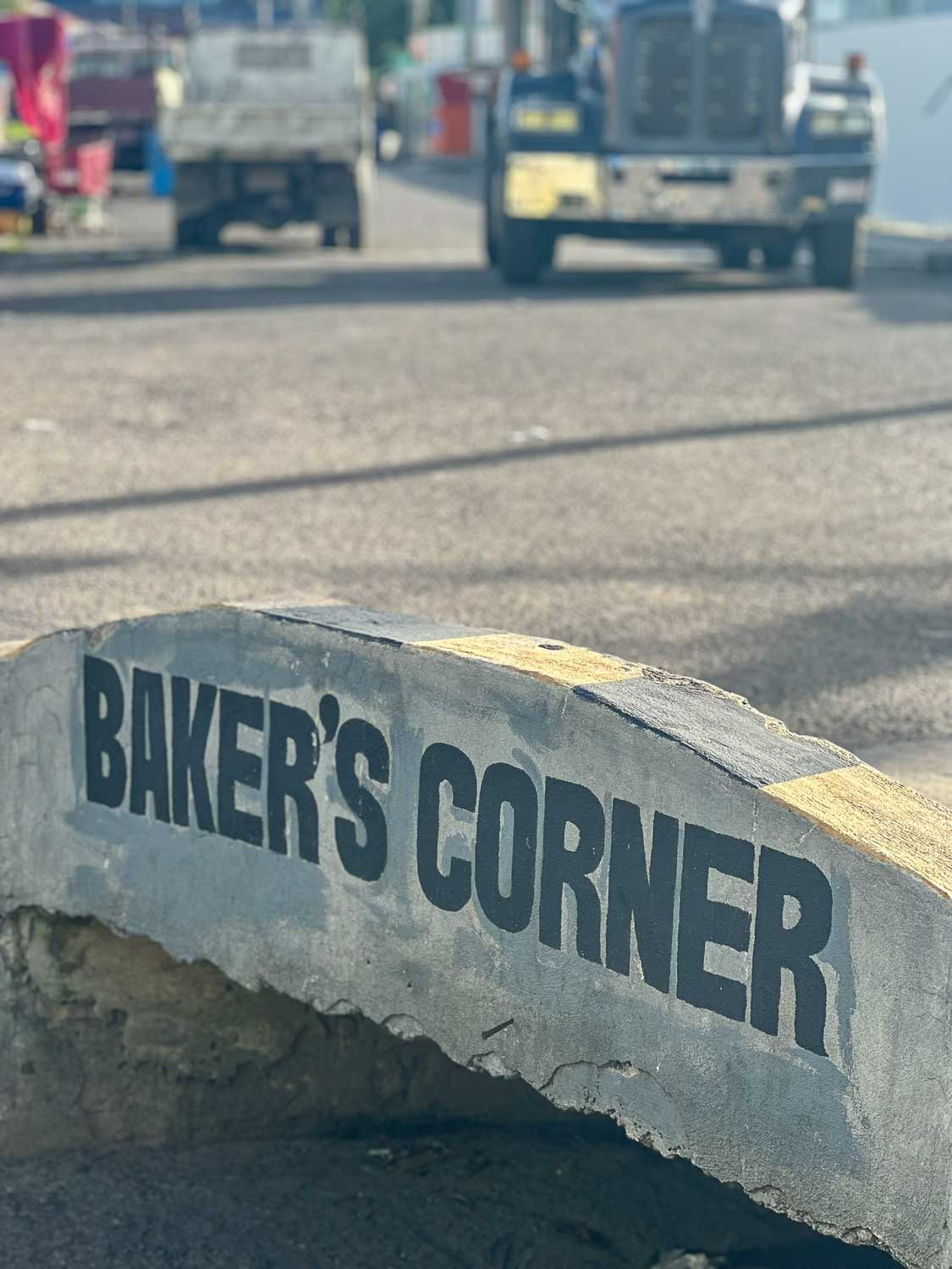 The streets outside Antigua cruise port Antigua