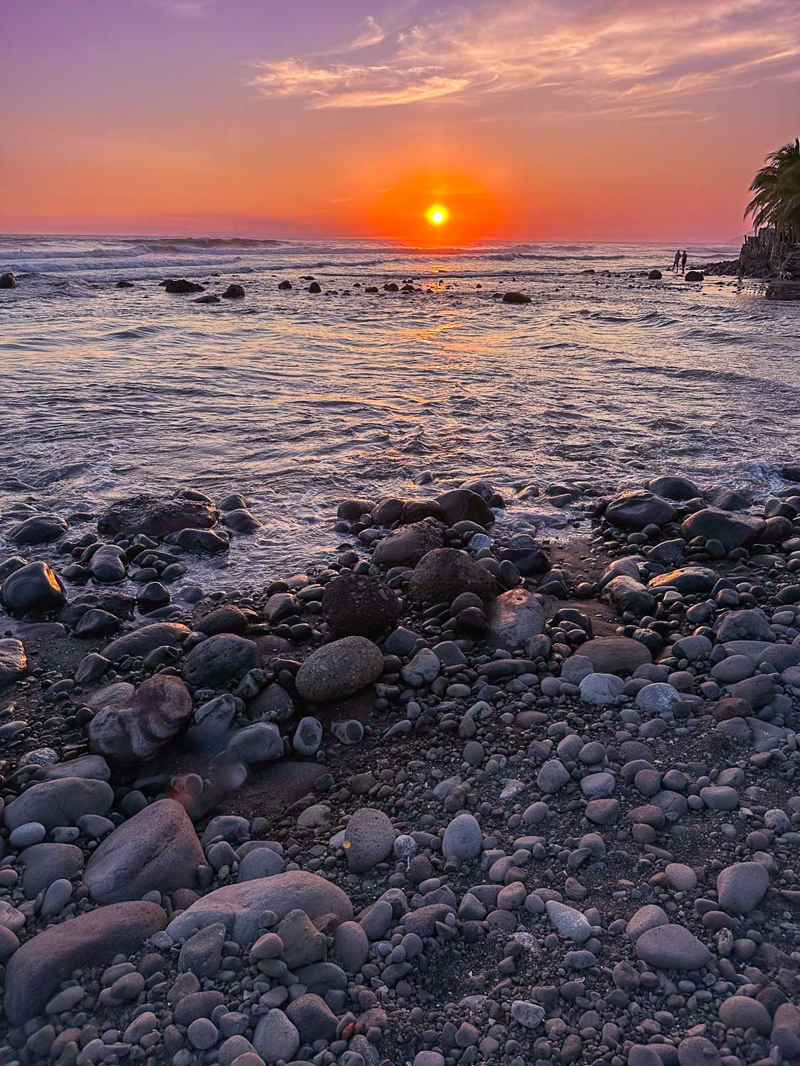 Sunset over the Pacific Ocean El Zonte, El Salvador