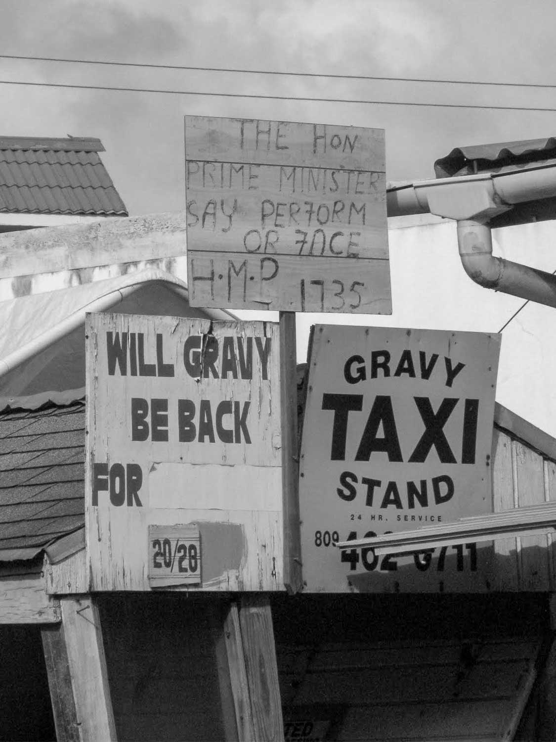 Taxi stand in St. John’s Antigua