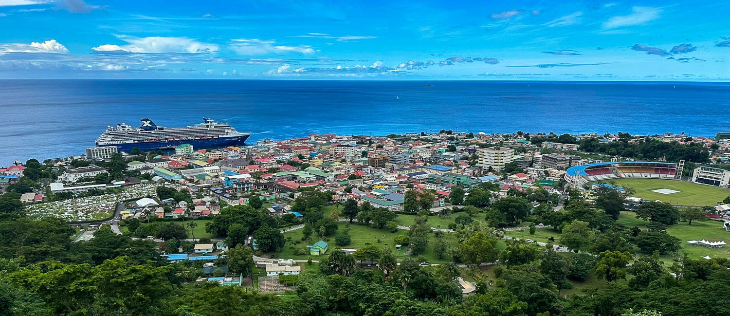 Roseau, Dominica: Your Guide to This Vibrant Capital City 10 Panoramic view of downtown Roseau and the Caribbean Sea from Morne Bruce viewpoint