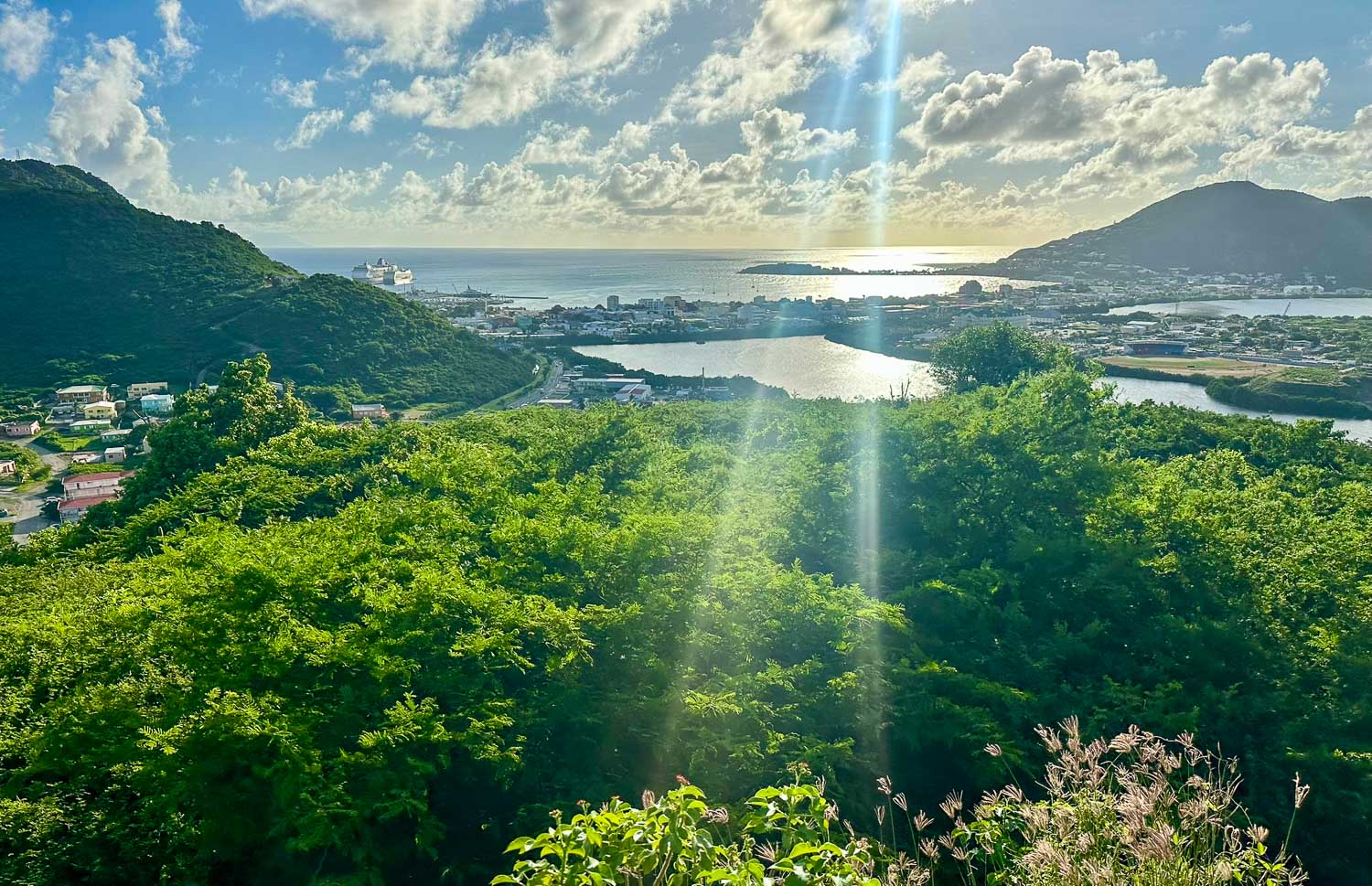 View over Philipsburg Cruise Port St. Maarten