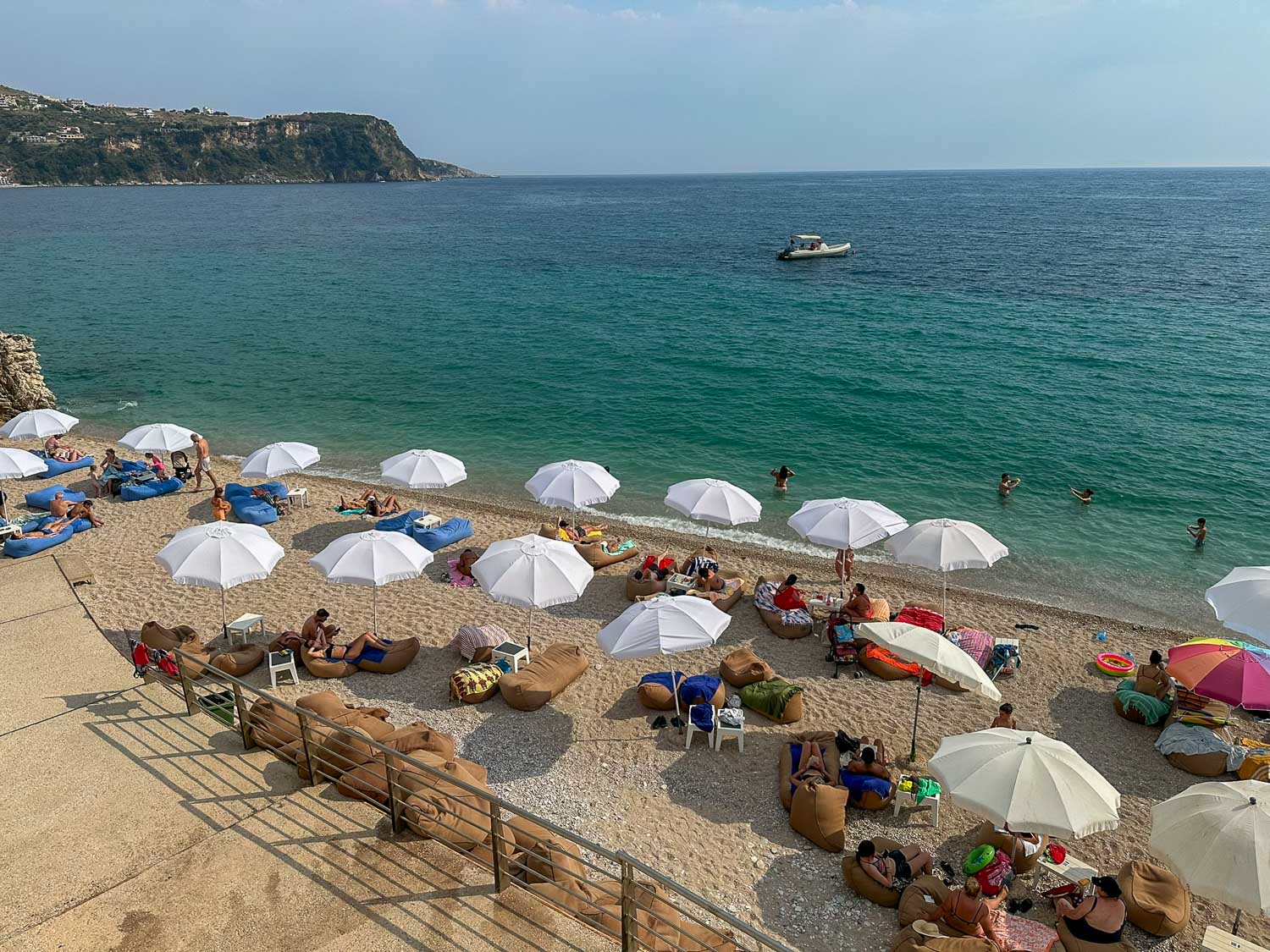 Himare, Albania: A Guide to the Best Things To Do 12 Spile Beach umbrellas Himare, Albania