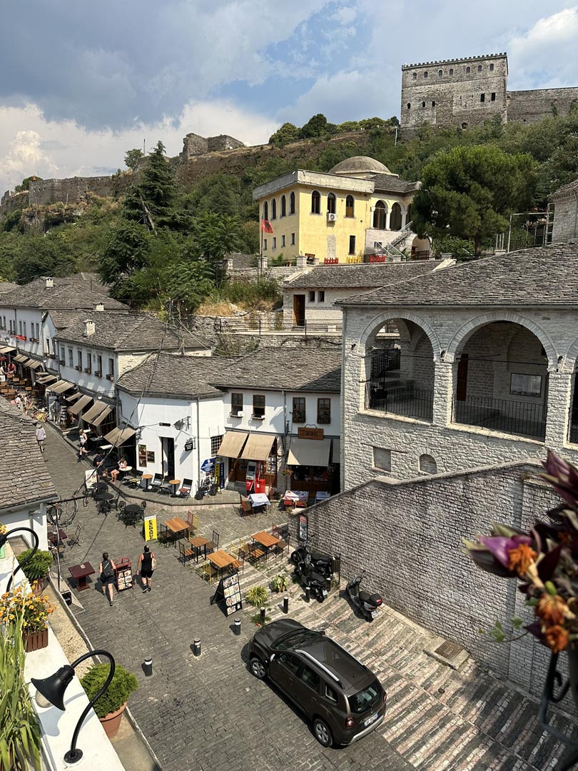 View from atop Alsara Guesthouse Gjirokaster, Albania