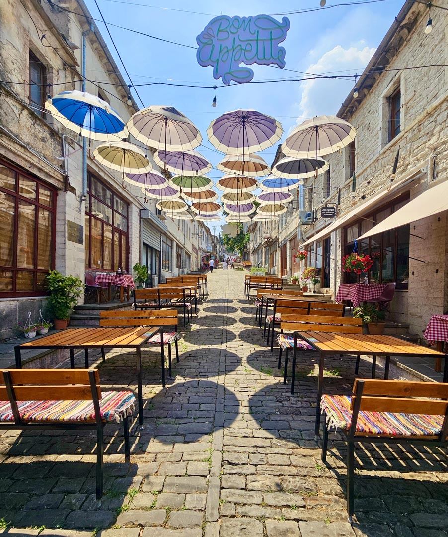 Colorful canopy, Old Town Gjirokaster, Albania
