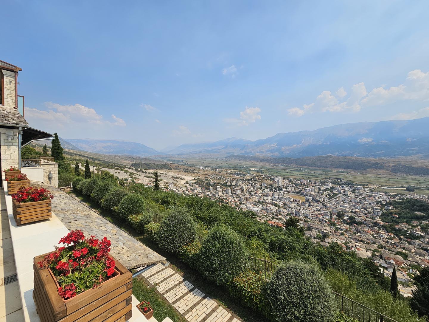 View down toward the Old Bazaar Gjirokaster, Albania