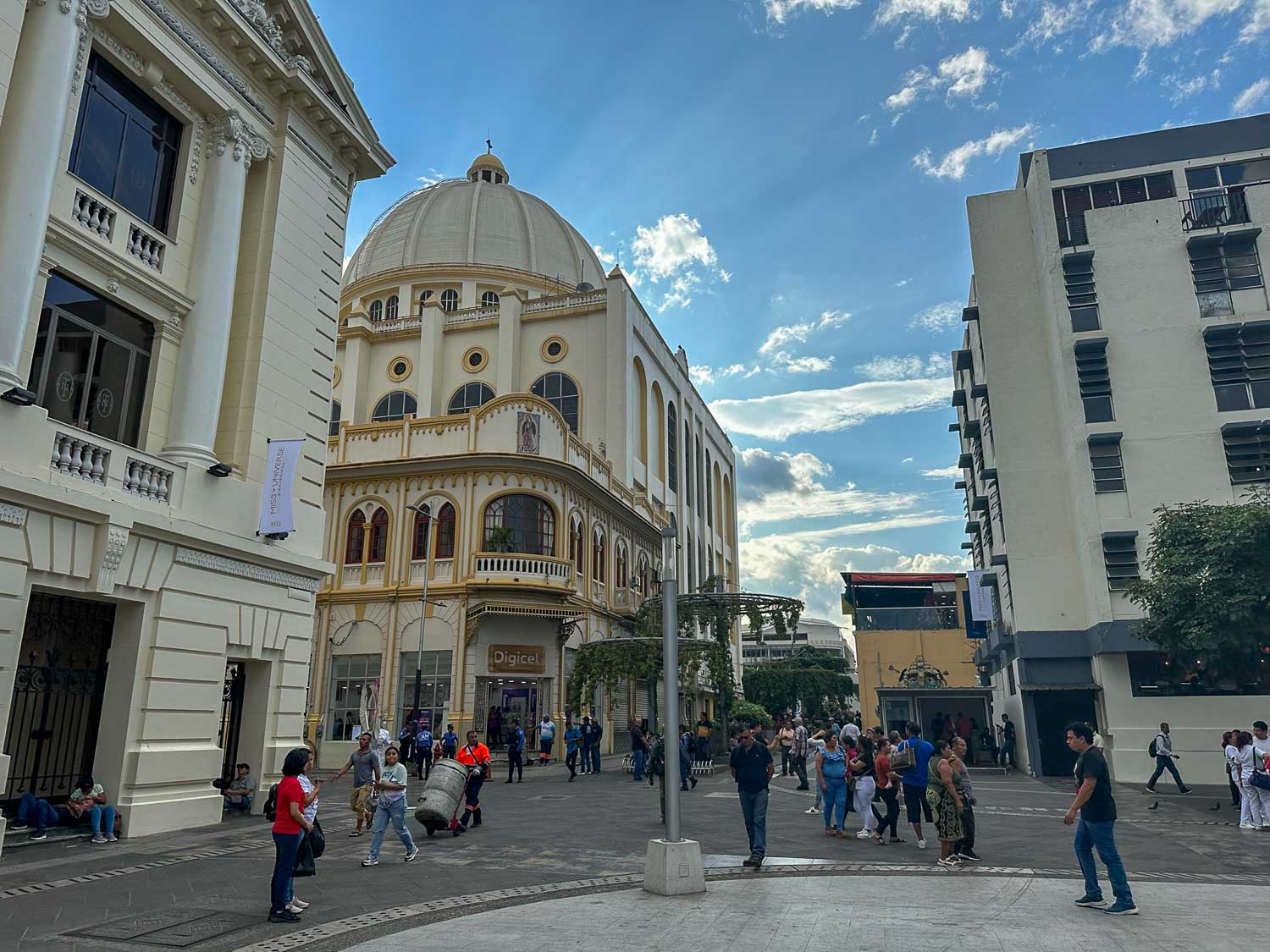 City skyline and urban streets of San Salvador, El Salvador