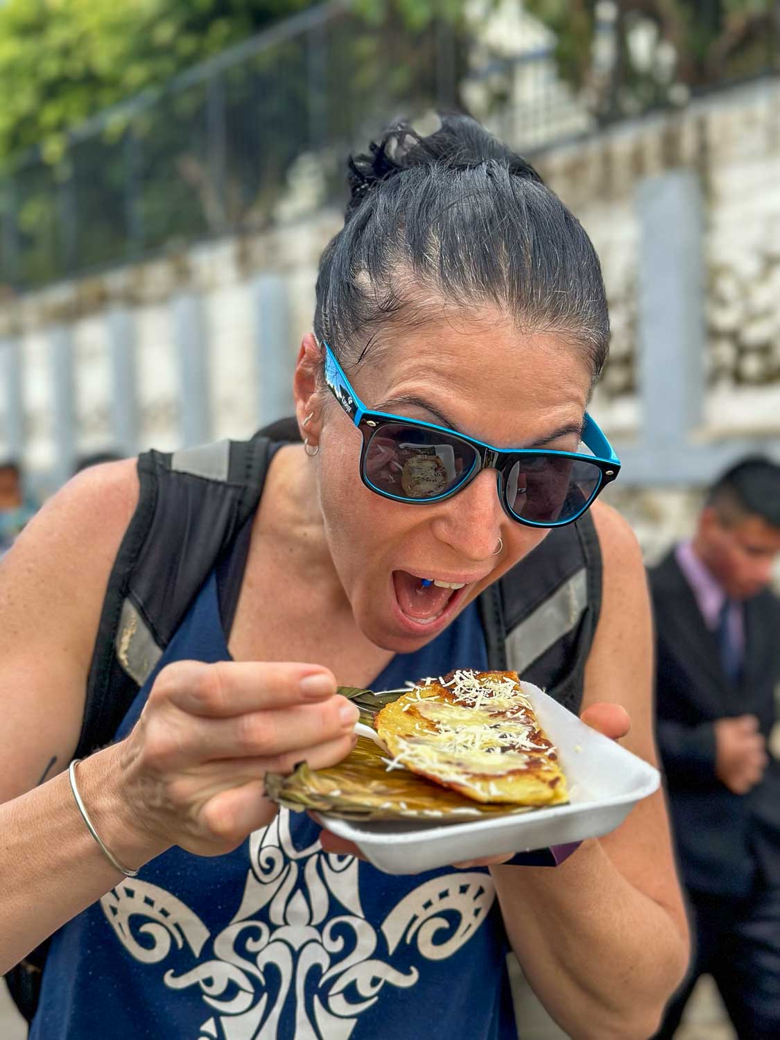 Street food vendors at the Juayua Food Festival in El Salvador