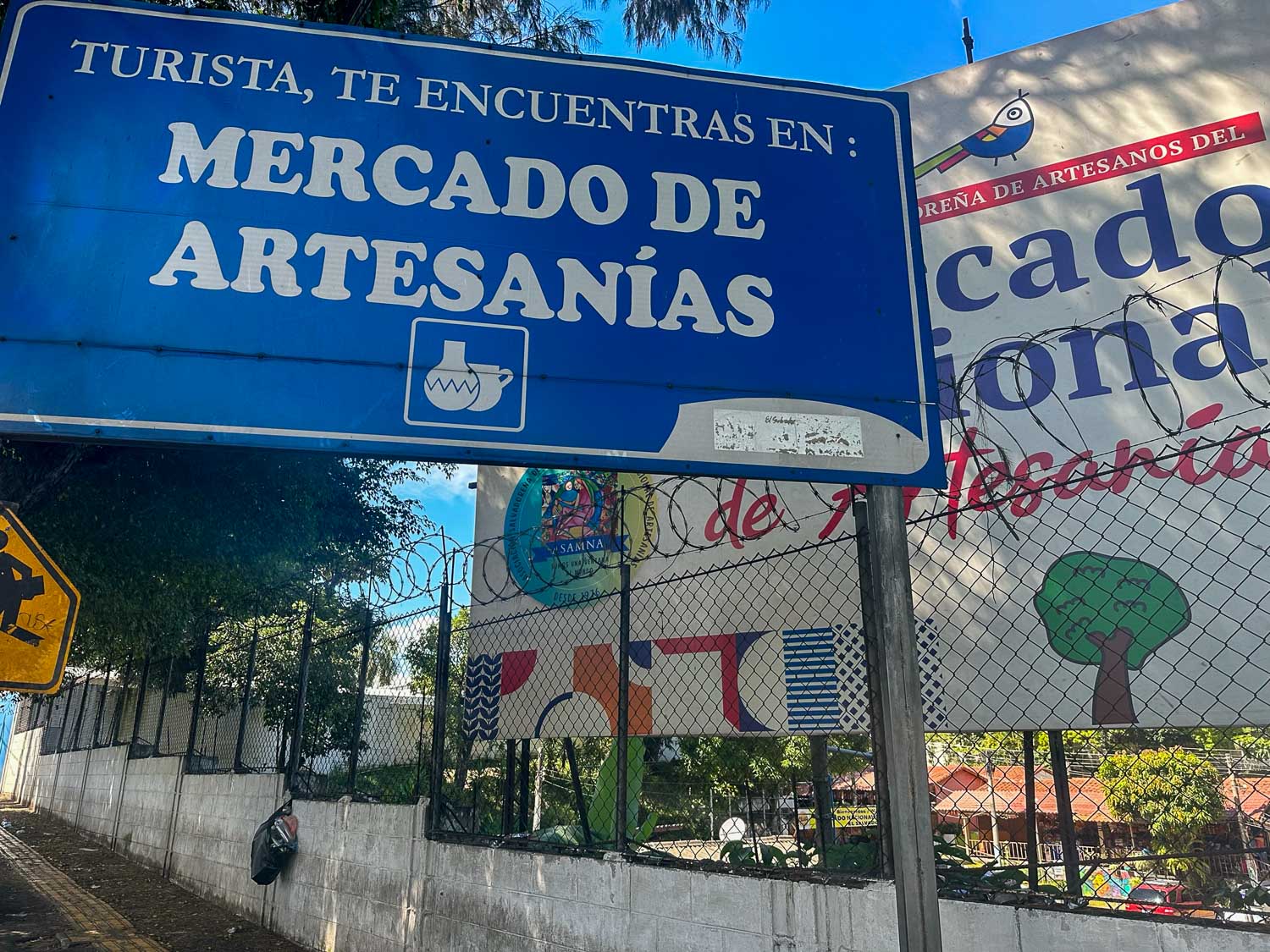 Stalls and crafts at the National Artisan Market in San Salvador