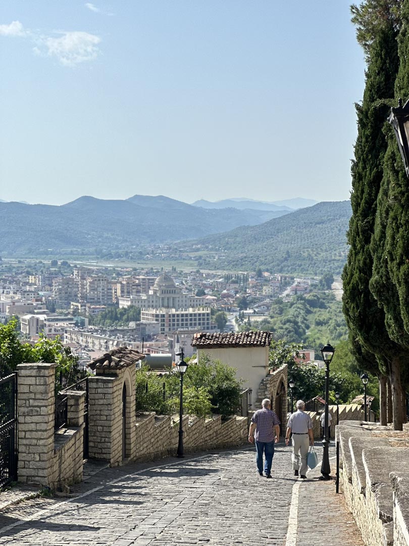 Rruga Mihal Komnena friends walk Berat, Albania