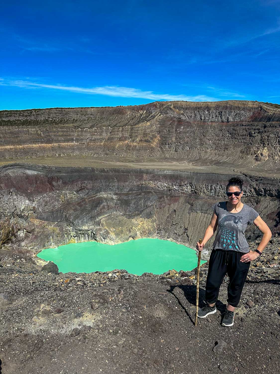 View of Santa Ana Volcano crater lake in El Salvador