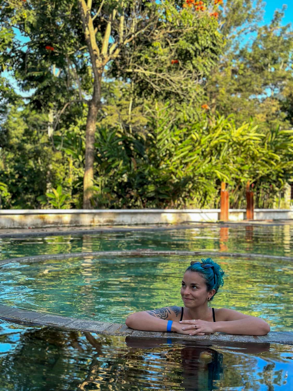 Natural thermal pools at Santa Teresa Hot Springs in El Salvador