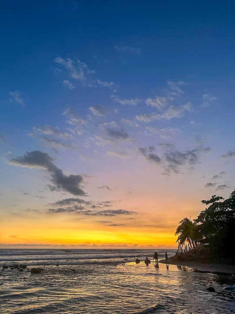 Sunset over the Pacific Ocean along El Salvador’s coastline