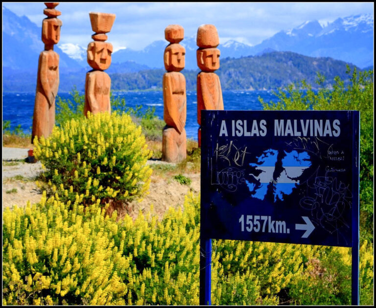 Statues Lake Nahuel Huapi Argentina