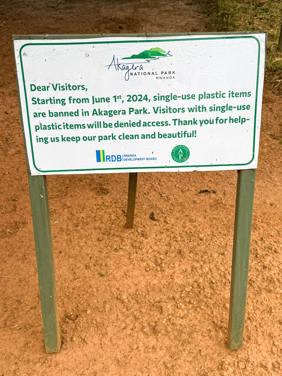 No single-use plastic bottles policy in Akagera National Park, Rwanda
