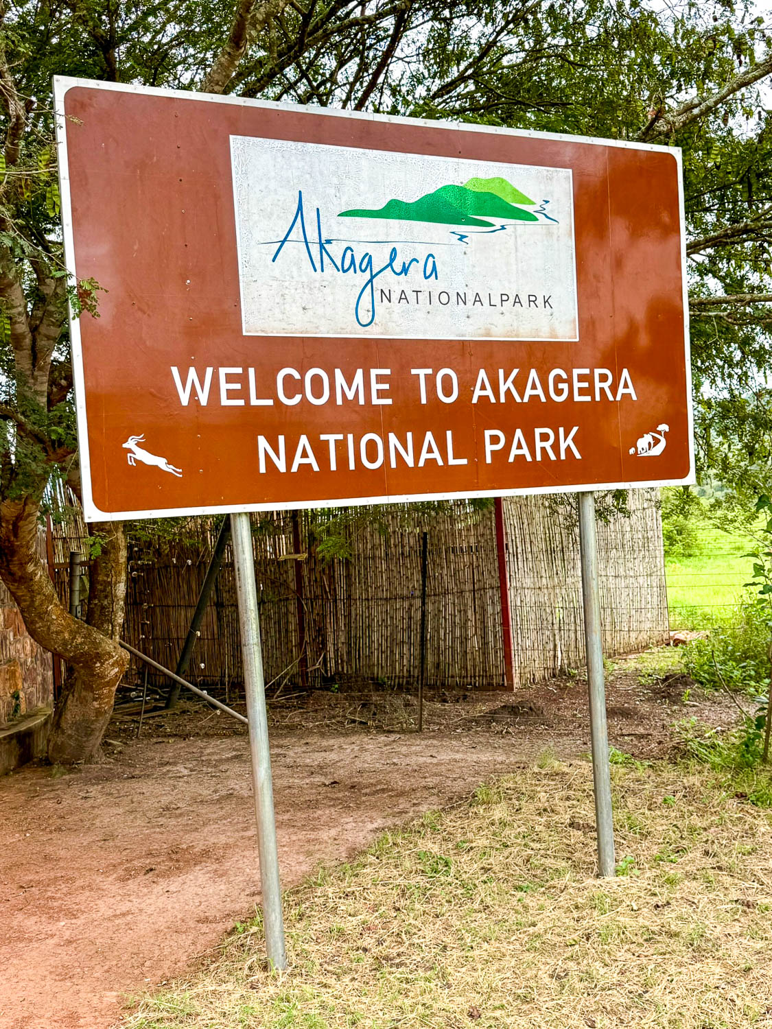 Southern gate main entrance to Akagera National Park in Rwanda