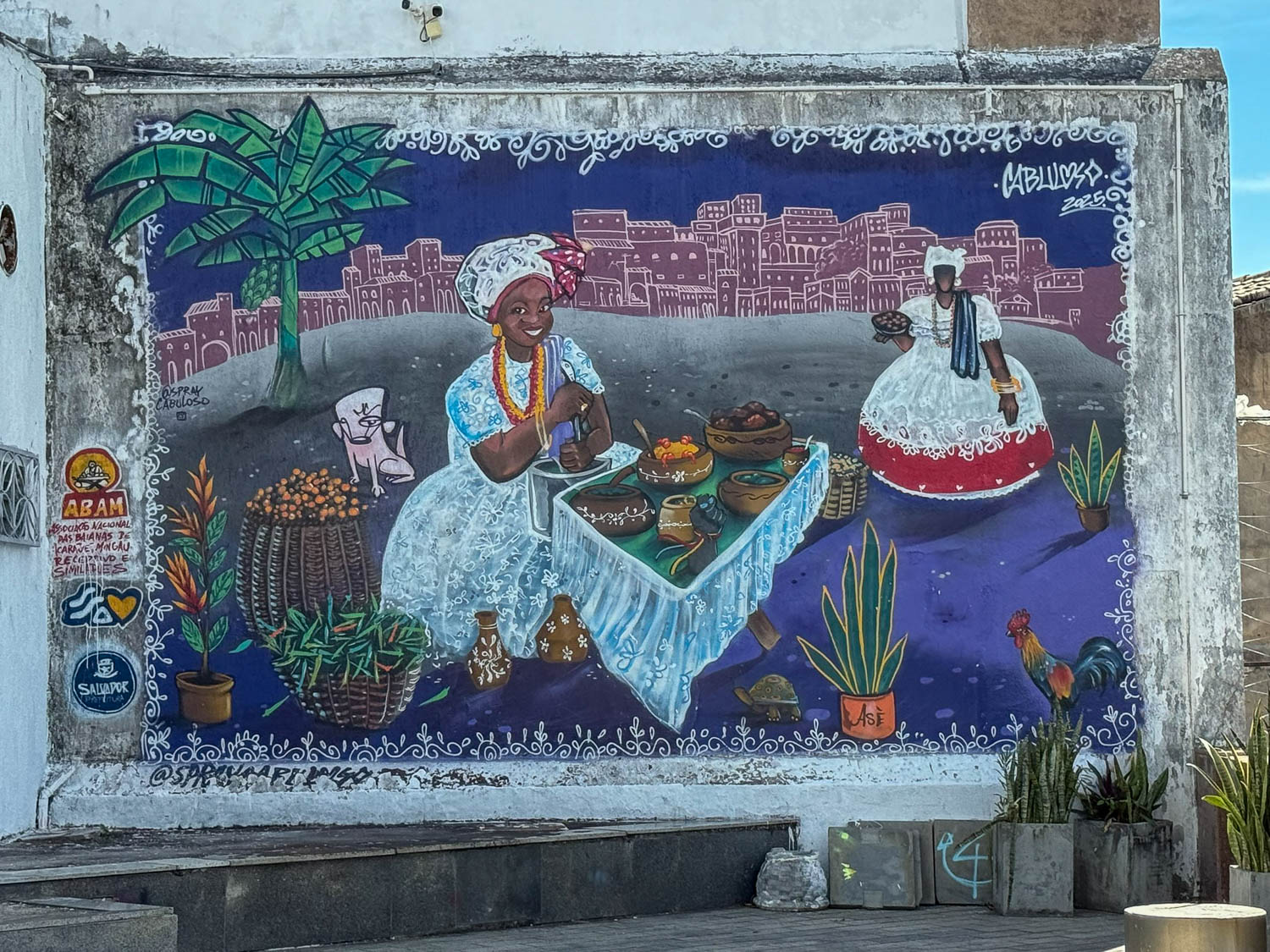 Mural of Brazil food tour in Salvador exploring local cuisine and cultural food traditions