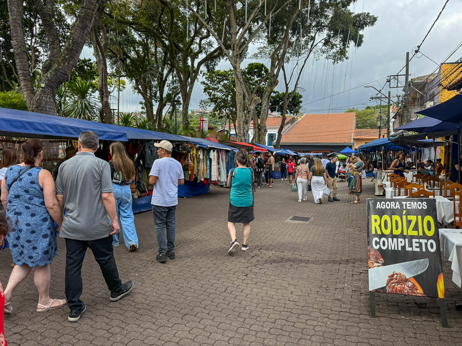 Brazilian rodizio dining experience with continuous churrasco service in a traditional steakhouse