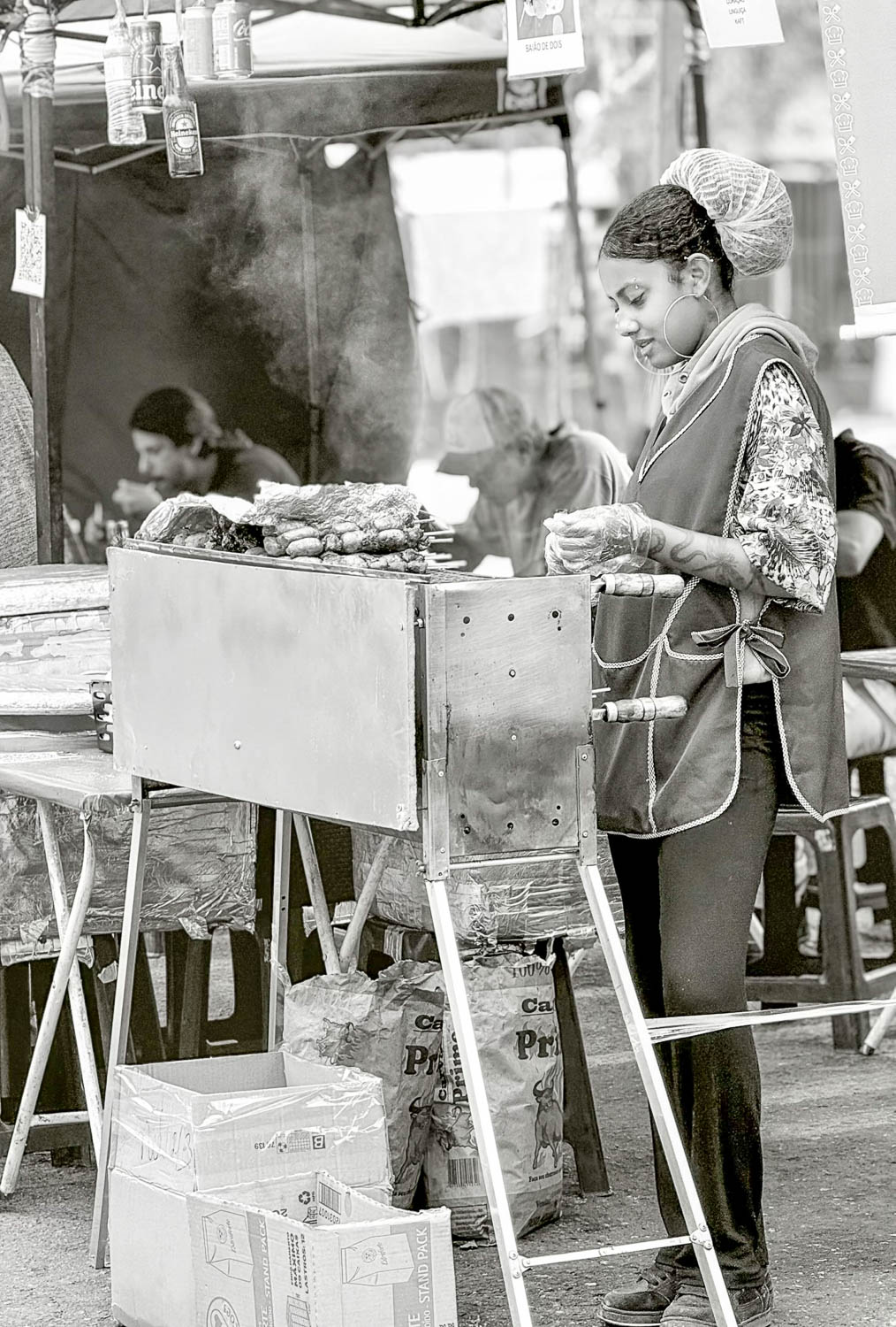 Best Things To Do in Embu das Artes: Travel Guide 22 Grilled street food prepared at a market stall in Embu das Artes Brazil