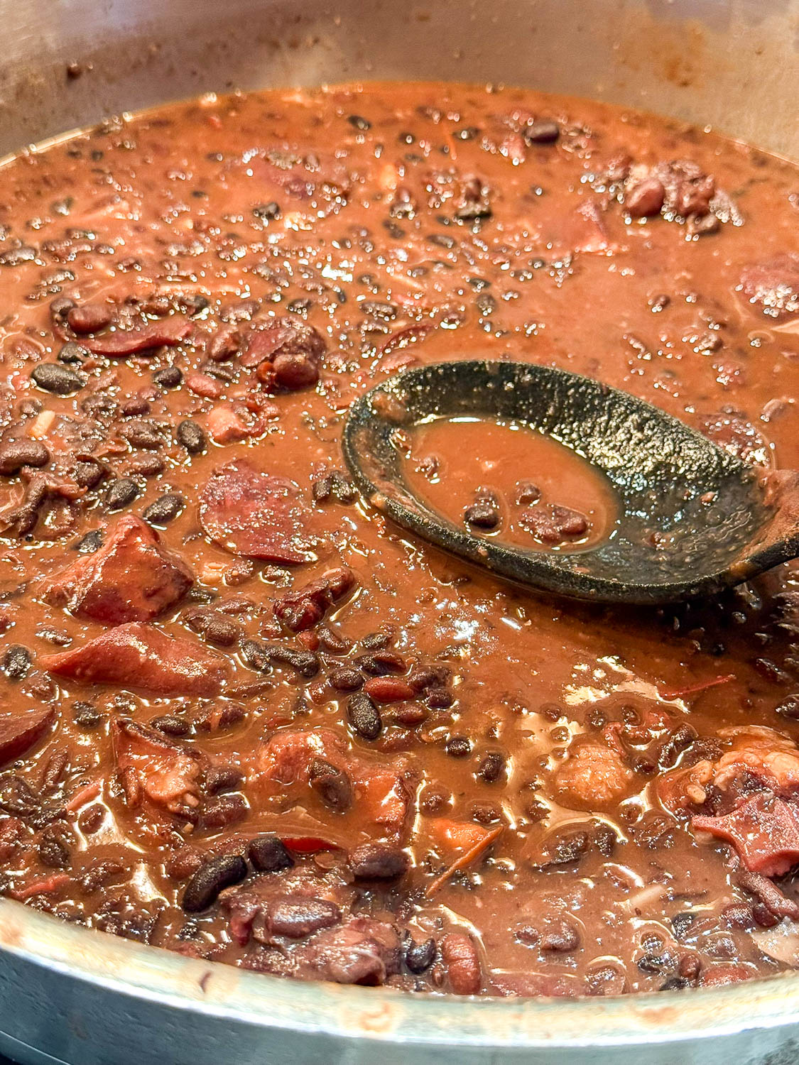 Feijoada traditional Brazilian national dish made with black beans and pork