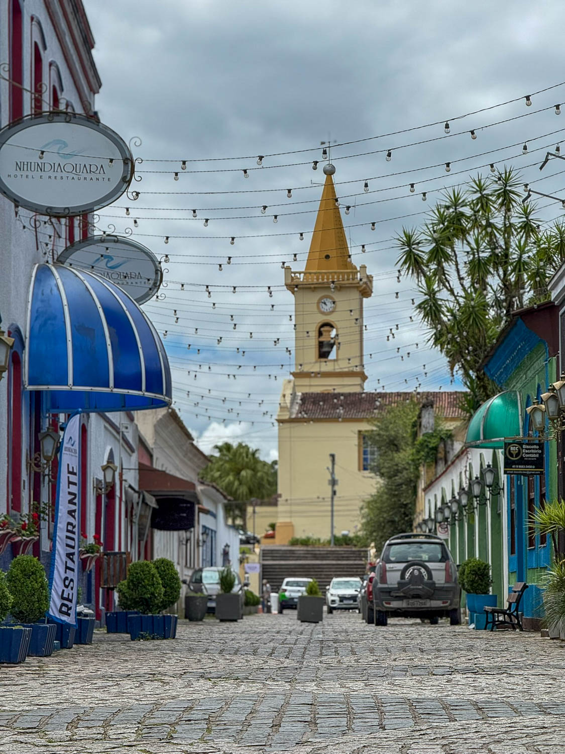 Nossa Senhora do Porto Church Igreja Matriz in the historic center of Morretes Paraná Brazil near the Serra Verde Express station