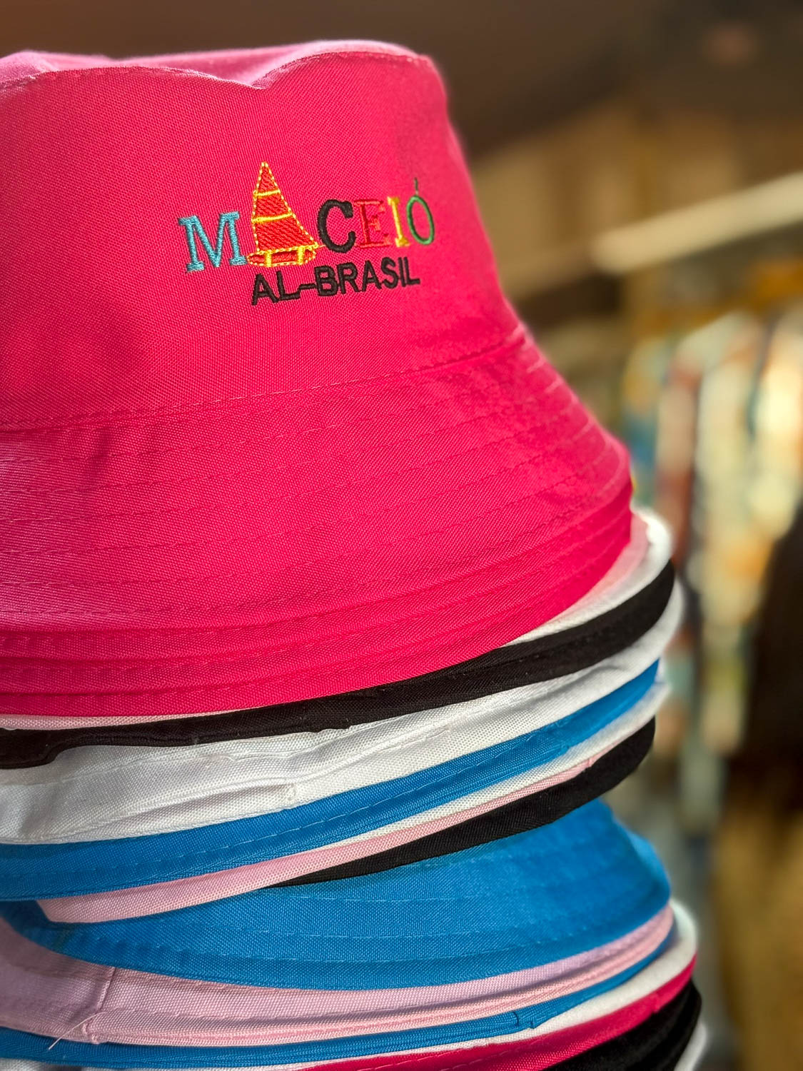 Protect against the bright tropical sun along the beaches of Maceio Brazil