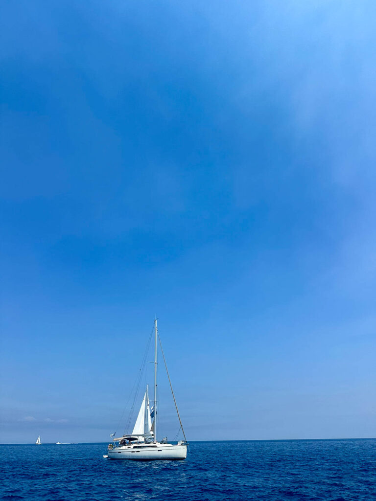 Old Town Rhodes Greece overlooking the Aegean Sea with historic medieval walls