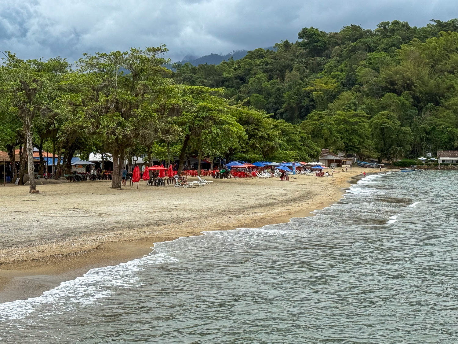 Praia do Pontal beach within walking distance of Paraty historic center in Brazil