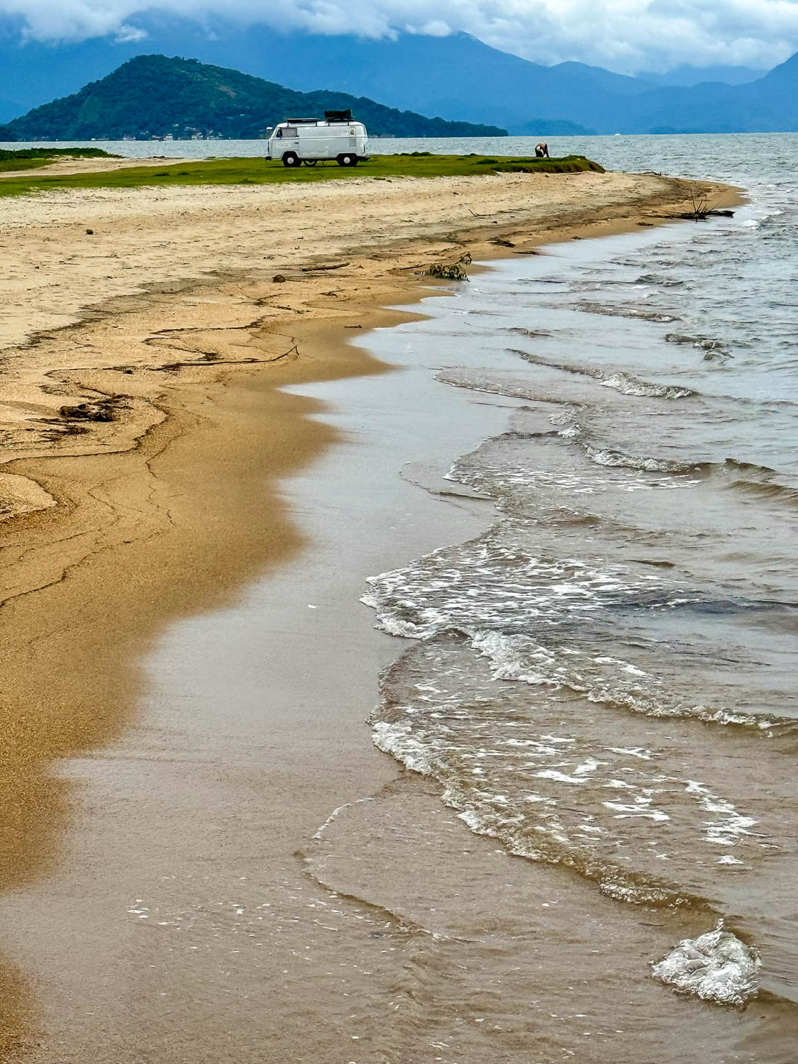 Small peaceful beach near the harbor area of Paraty, Brazil
