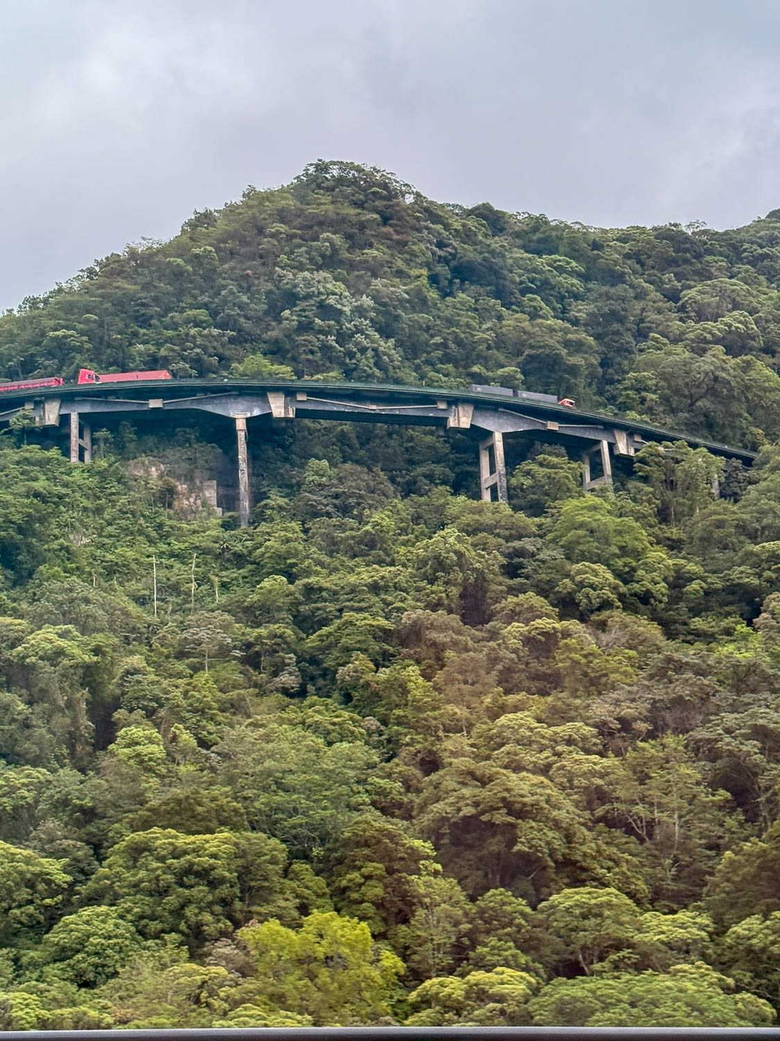 Historic mountain railway engineering through the Serra do Mar Mountains in Paraná Brazil similar to the Serra Verde Express route
