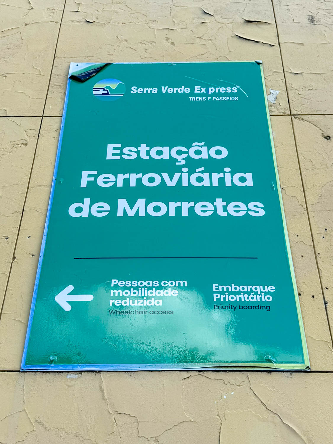 Serra Verde Express train arriving in the colonial town of Morretes in Paraná Brazil after descending the Serra do Mar Mountains